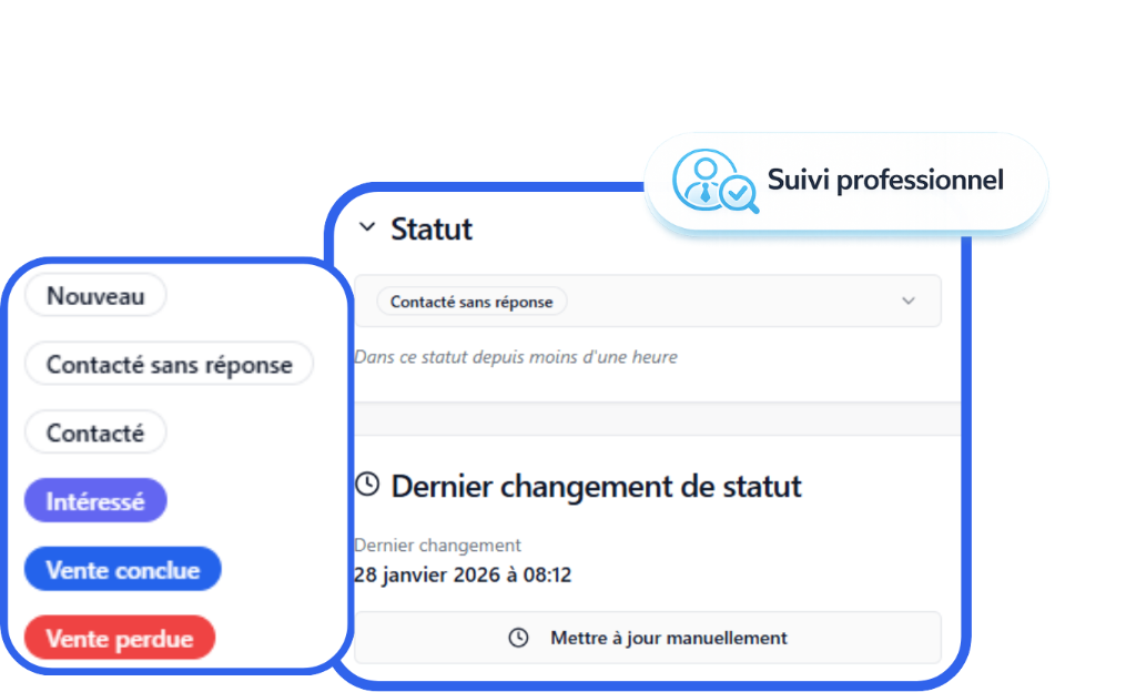 Suivi des statuts